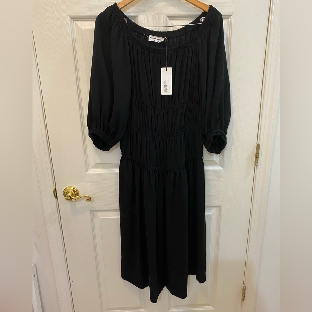 Sonia Rykiel Paris, Vintage style, black dress, size 10. New with tags